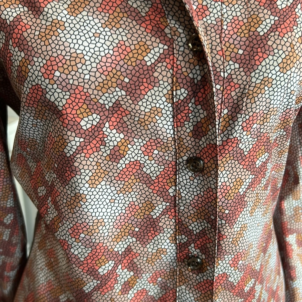 [Club Ride] Pattern Button Down Blouse - Size Small - Picture 2 of 5